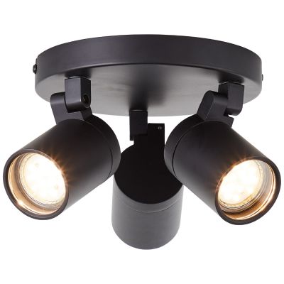 Faretto da soffitto nero moderno, Myrle, IP44