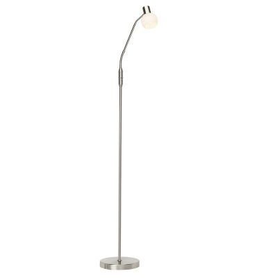 Lampada da terra cromata metallo, Jaydah, con interruttore