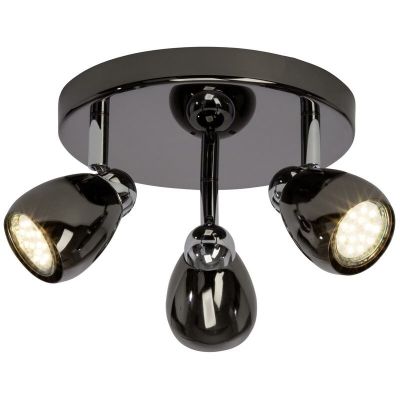 Lampada da soffitto nera metallo, Khadra, 3W, 3000K LED