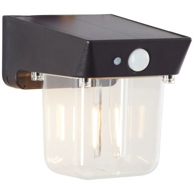 Applique da esterno solare nera moderna, Steijn, 2W, 2700K LED, IP44