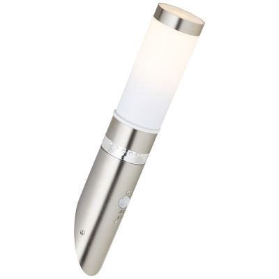 Applique da esterno con sensore di movimento cromata in plastica, Sage, 4W, 3000K LED, IP44