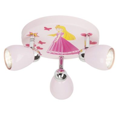 Faretto da soffitto per bambini rosa metallo, Rinze, 2,5W, 3000K LED