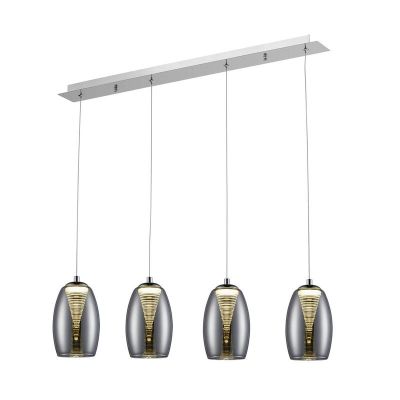 Lampada a sospensione cromata moderna, Aliyah, 5W, 3000K LED