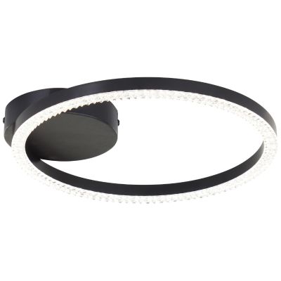 Lampada da soffitto nera design, Maladon, 12W, 4000K LED