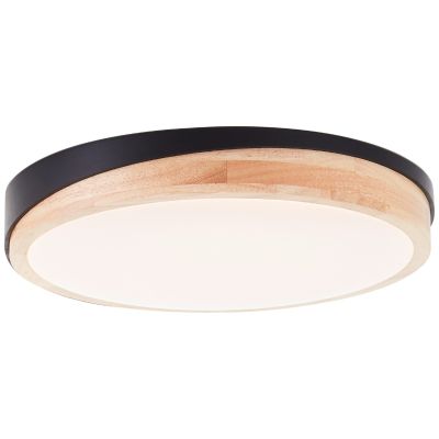 Lampada da soffitto nera moderna, Marloes, 24W, 3000K LED, dimmer in 3 fasi