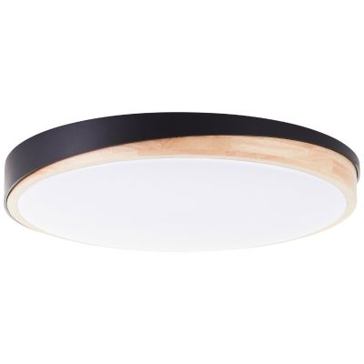 Lampada da soffitto nera moderna, Marloes, 36W, 3000K-4000K-6500K LED, con telecomando