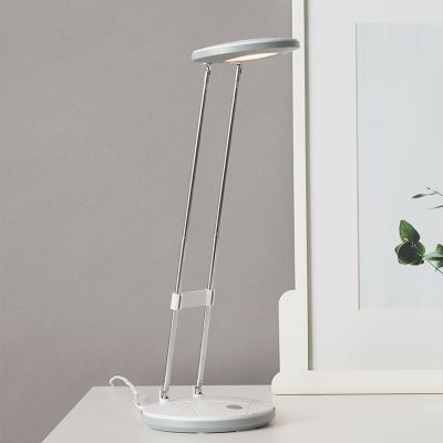 Lampada da scrivania bianca in plastica, Mariama, 3,3W, 3000K LED, con interruttore