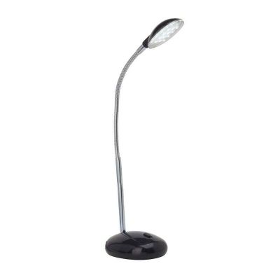Lampada da scrivania nera in plastica, Marenthe, 2W, 6000K LED, con interruttore