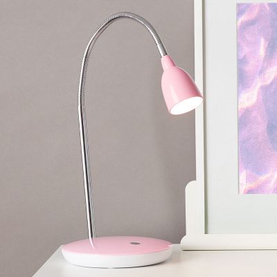 Lampada da scrivania rosa in plastica, Kit, 3W, 3000K LED, con interruttore