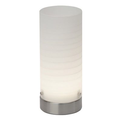 Lampada da tavolo bianca in vetro, Mexi, 3W, 3000K LED, con interruttore