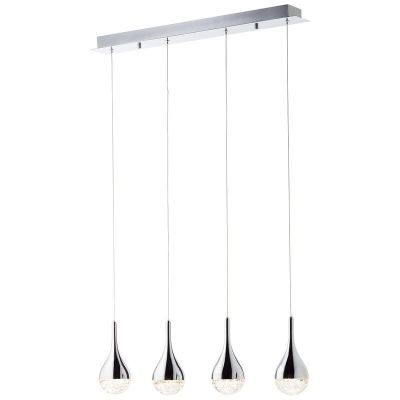 Lampada a sospensione cromata classica, Emma, 5W, 3000K LED