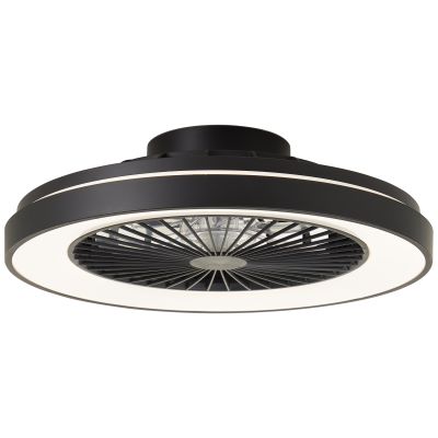 Ventilatore da soffitto nero moderno, Mazzaro, 40W, RGBW LED, con telecomando