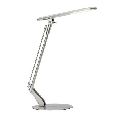 Lampada da scrivania argenta metallo, Larah, 6W, 4000K LED, con interruttore