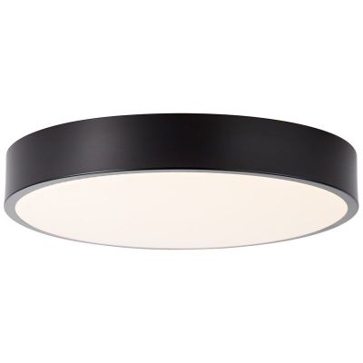 Plafoniera nera moderna, Asude, 12W, 3000K LED
