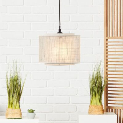Lampada a sospensione beige rustica, Gerbert