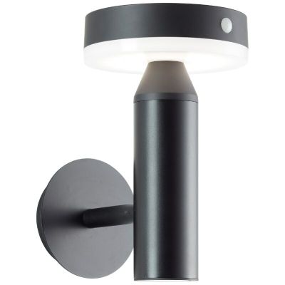Applique da esterno solare nera metallo, Kubilay, 3W, 4000K LED, IP44