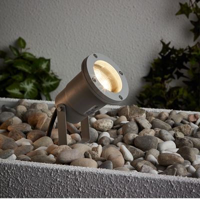 Faretto da giardino grigio in vetro, Shanna, 3W, 3000K LED, IP44