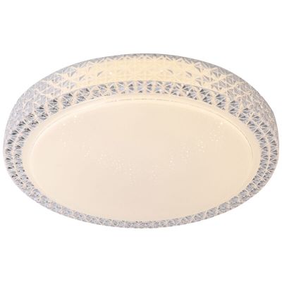 Plafoniera bianca design, Baki, 60W, colore regolabile LED, con telecomando