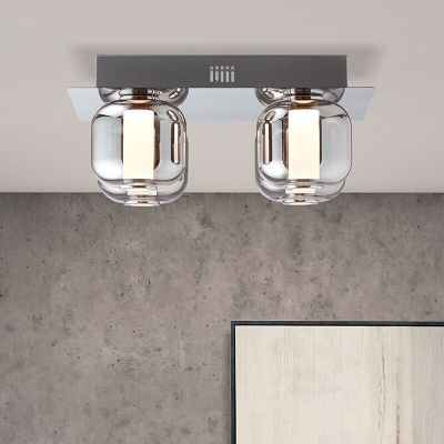 Lampada da soffitto cromata design, Emmely, 22W, 3000K LED