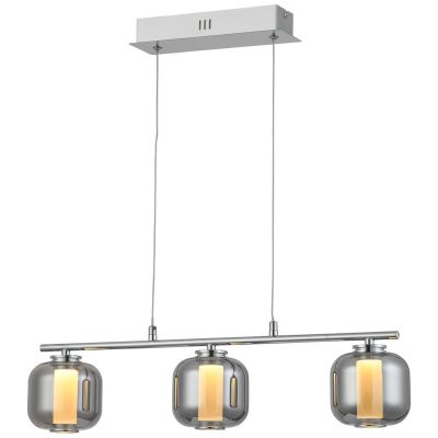 Lampada a sospensione cromata design, Emmely, 17W, 3000K LED