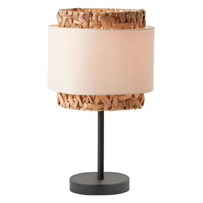 Lampada da tavolo marrone rustica, Vibeke, con interruttore