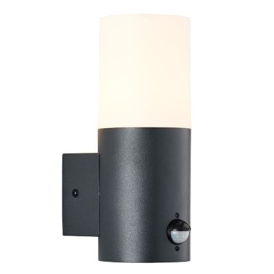 Applique da esterno con sensore di movimento antracite moderna, Quenten, IP44