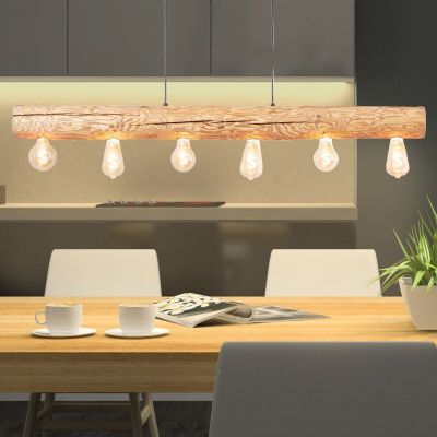 Lampada a sospensione in legno marrone, Sibren