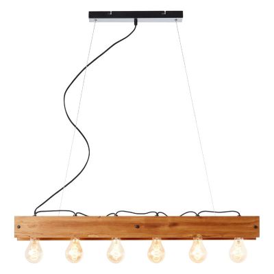 Lampada a sospensione in legno marrone, Rasha