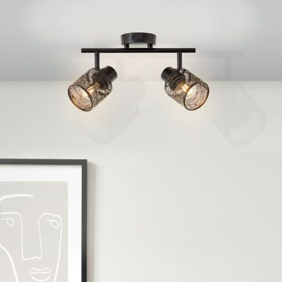 Faretto da soffitto nero industriale, Raquel