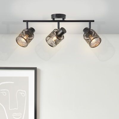 Faretto da soffitto nero industriale, Raquel