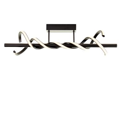 Lampada da soffitto nera moderna, Quang, 16W, 3000K LED