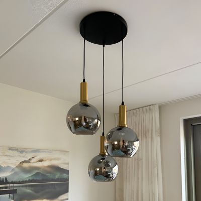 Lampada a sospensione grigia design, Giada