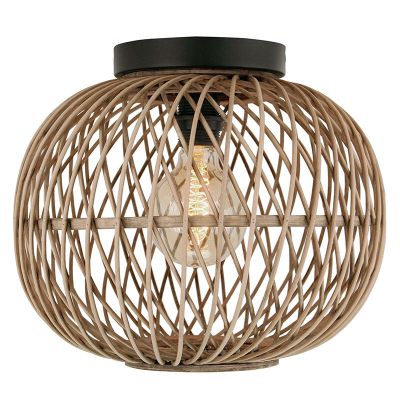 Lampada da soffitto in rattan marrone, Alja