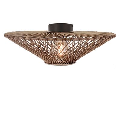 Plafoniera in rattan marrone, Akif