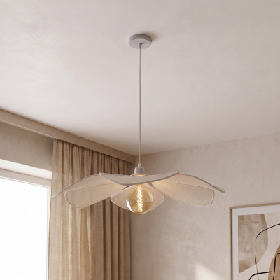 Lampada a sospensione bianca industriale, Calvin