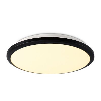 Plafoniera nera in plastica, Joachim, 24W, 3000K LED