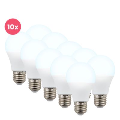 Confezione da 10 Lagiba lampadina LED E27 Bradley, A60, 7W, 6500K