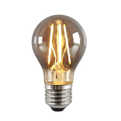Lampadina LED Olucia E27 dimmerabile, A60, 5w, Vetro fumé, 2200k