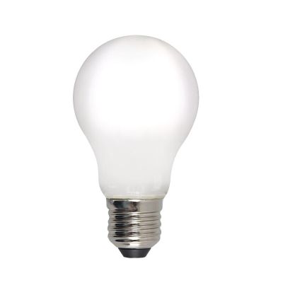Lampadina LED Olucia E27 dimmerabile, A60, 5w, Vetro bianco, 4000k