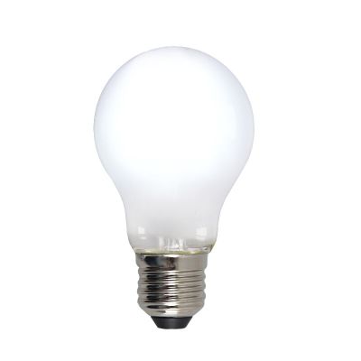 Lampadina LED Olucia E27 dimmerabile, A60, 5w, Vetro bianco, 6500k