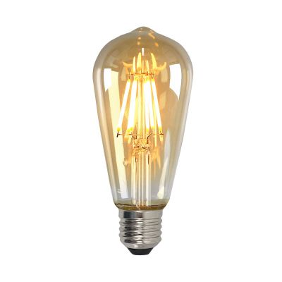Lampadina LED Olucia E27 Edison dimmerabile, ST58, 5w, vetro ambrato, 2200k