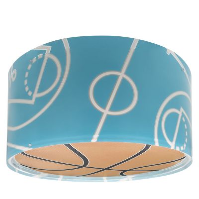 Lampada da soffitto per bambini blu in plastica, Basketball