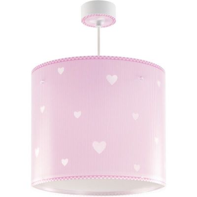 Lampada a sospensione per bambini rosa in plastica, Hearts