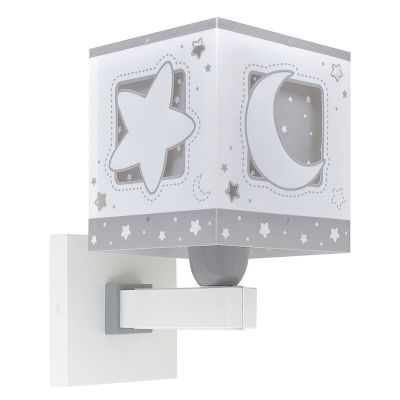 Applique da parete per bambini grigia in plastica, Moonlight