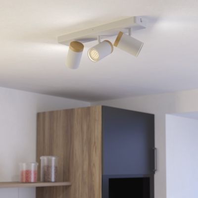 Faretto da parete bianco in acciaio, Conradus, IP44