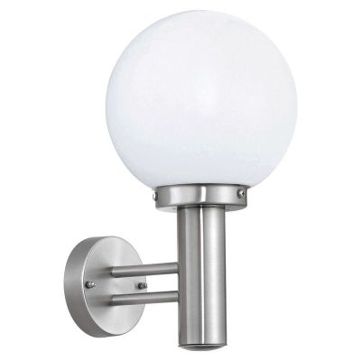 Lampada da esterno argenta in acciaio inossidabile, Baukje, IP44