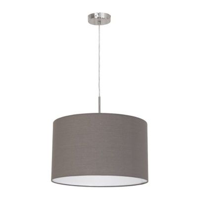 Lampada a sospensione antracite in tessuto, Abano