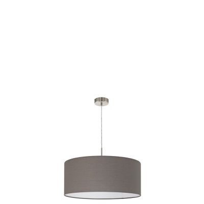 Lampada a sospensione antracite in tessuto, Abano