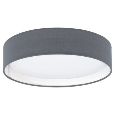 Plafoniera grigia in tessuto, Abano, 12W, 3000K LED