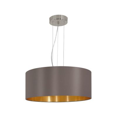 Lampada a sospensione marrone in tessuto, Terme